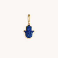 Soothing Vibrations Lapis Lazuli Hamsa Engravable Charm
