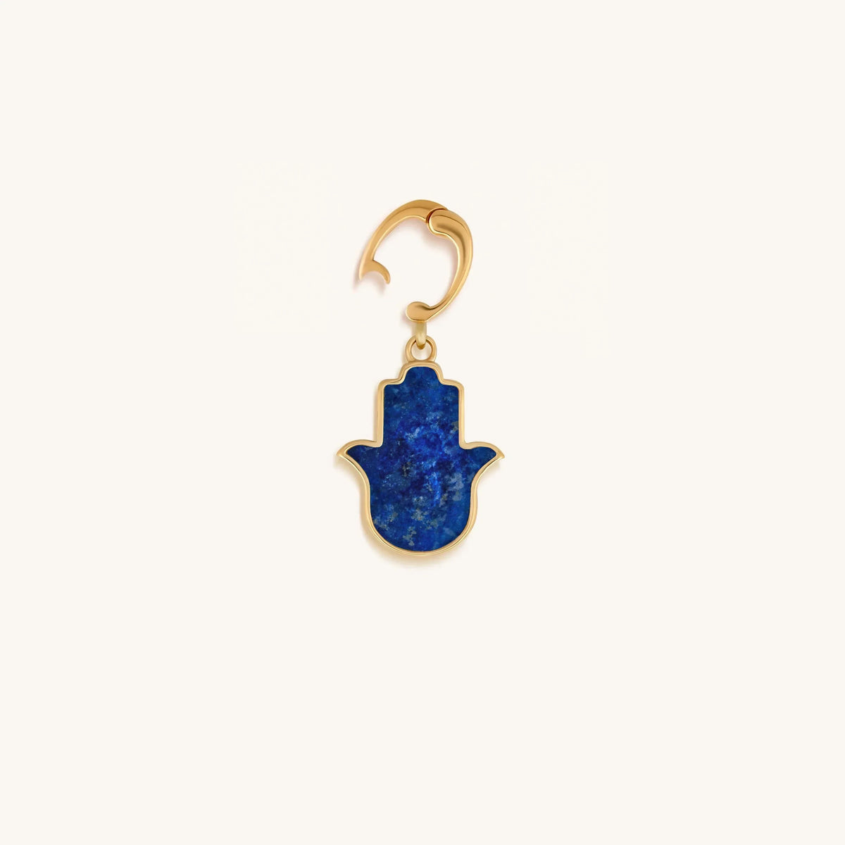 Soothing Vibrations Lapis Lazuli Hamsa Engravable Charm