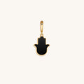Sacred Timing Black Onyx Hamsa Engravable Charm 1