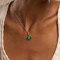 Zen Mindstate Malachite Evil Eye Engravable Charm 2