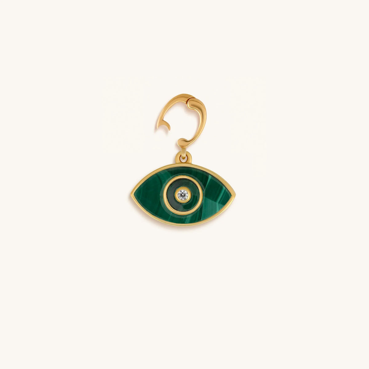 Zen Mindstate Malachite Evil Eye Engravable Charm