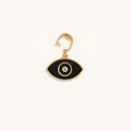 Spiritual Awareness Black Onyx Evil Eye Engravable Charm 3