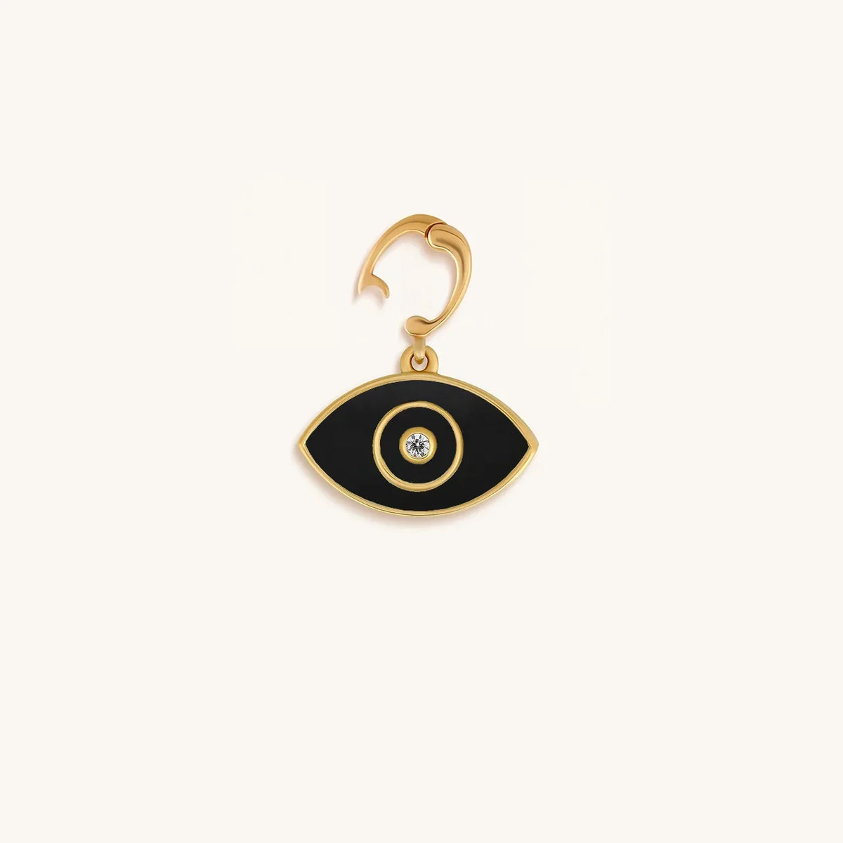 Spiritual Awareness Black Onyx Evil Eye Engravable Charm