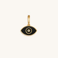 Spiritual Awareness Black Onyx Evil Eye Engravable Charm 1