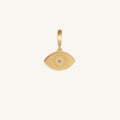 Prosperity Secured Gold Evil Eye Engravable Charm 1