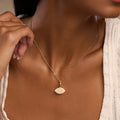 Prosperity Secured Gold Evil Eye Engravable Charm 2