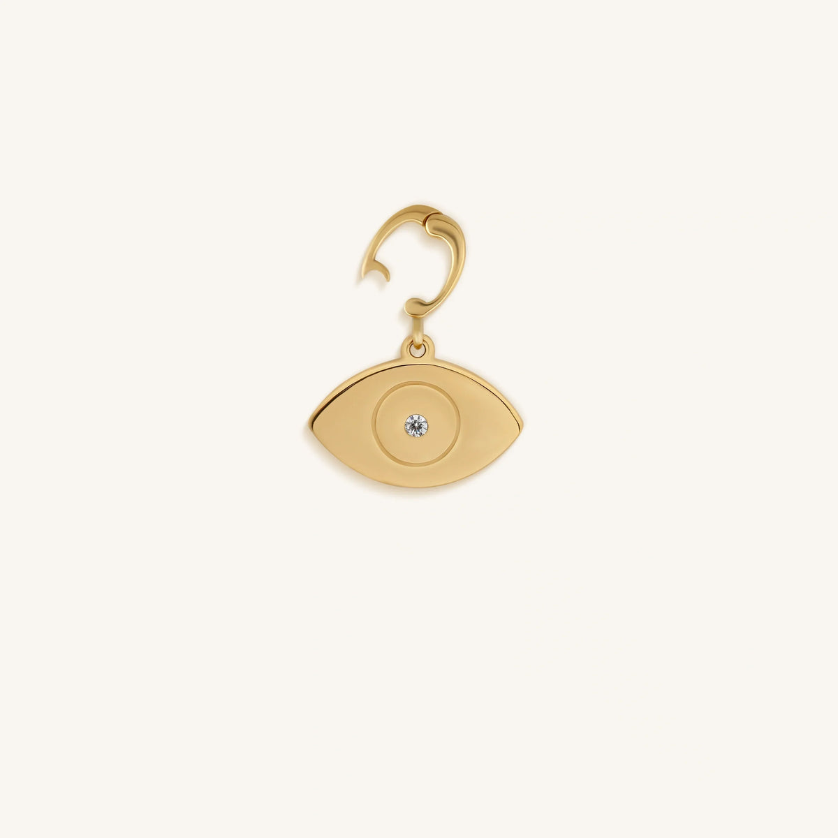Prosperity Secured Gold Evil Eye Engravable Charm