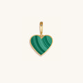 Enduring Inspiration Malachite Heart Engravable Charm 1