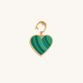 Enduring Inspiration Malachite Heart Engravable Charm 4
