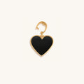 Peace and Stability Onyx Heart Engravable Charm 4