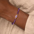 Mystic Shield Amethyst Evil Eye Gold Bracelet 2