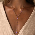 Guardian Spirit Amethyst Hamsa & Evil Eye Gold Necklace 2
