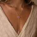 Sacred Remedy Gold Amethyst Evil Eye Necklace 2