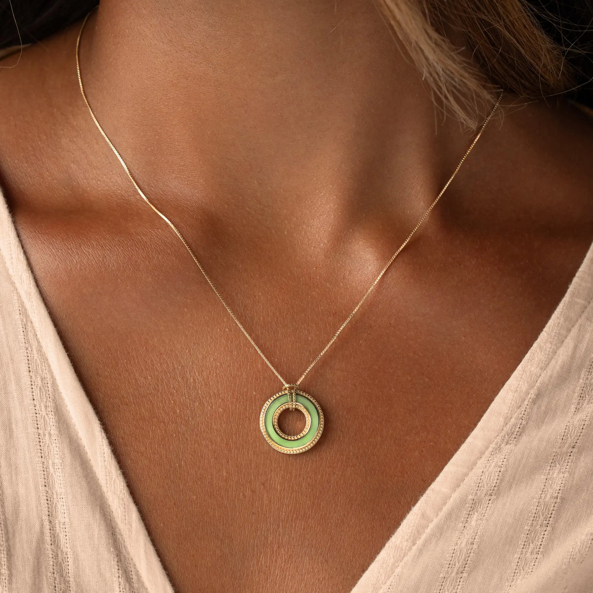 Circle of Harmony Jade Karma Necklace