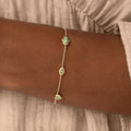Celestial Bonds Jade Moon Heart & Evil Eye Bracelet 2