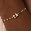 Radiant Blossom Lotus Serenity Gold Bracelet 2