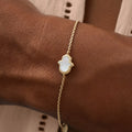 Guardian Light Hamsa Onyx & Mother of Pearl Bracelet 5