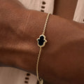 Guardian Light Hamsa Onyx & Mother of Pearl Bracelet 2
