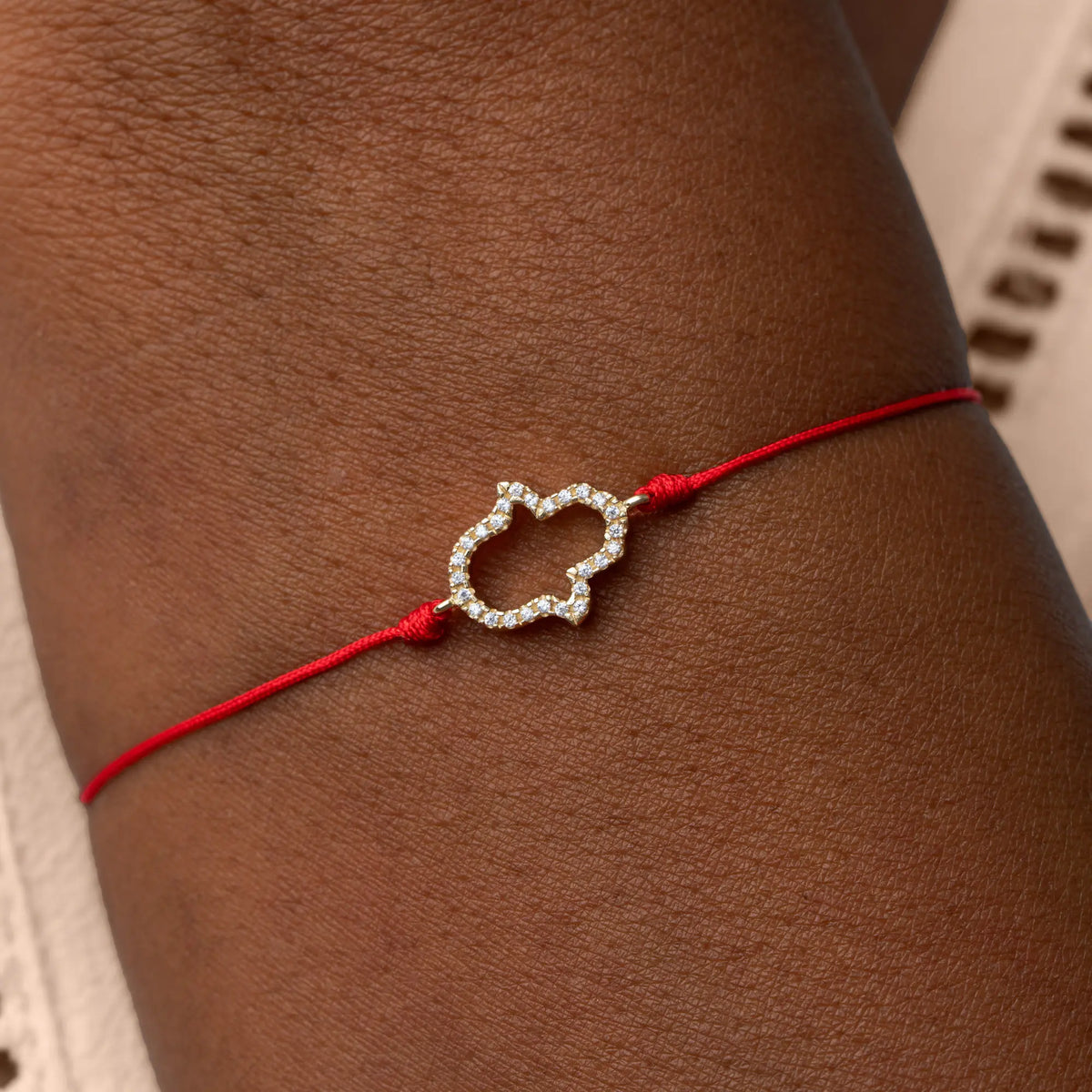 Infinite Guidance Hamsa Red String Bracelet