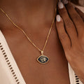 Sacred Gaze Eye of Horus Gold Necklace 2