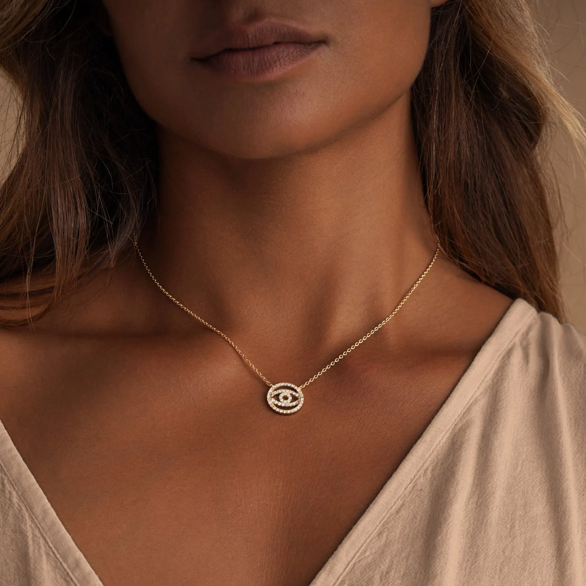 Silent Glow Evil Eye Protection Necklace