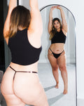 Adjustable String Thong - Black 1
