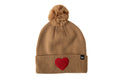 Terry Heart Patch Pom Pom Hat 4