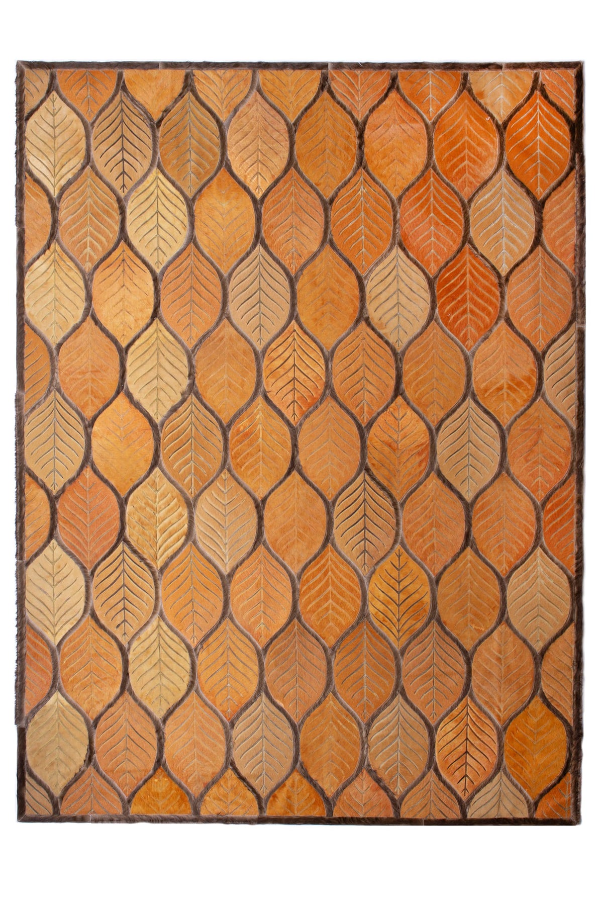 Leaves - Custom Oversized Cowhide Rug