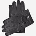 Leonardo (black) - Italian driving gloves made of American deerskin leather 1