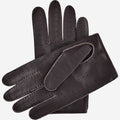 Leonardo (dark brown) - Italian driving gloves made of American deerskin leather 5