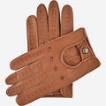 Leonardo (brown) - Italian driving gloves made of American deerskin leather 1