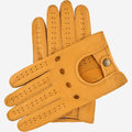 Leonardo (yellow) - Italian driving gloves made of American deerskin leather 1