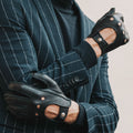 Leonardo (black) - Italian driving gloves made of American deerskin leather 7