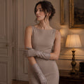 Leonora (grey) - Italian cashmere lined 6-button length leather gloves 4
