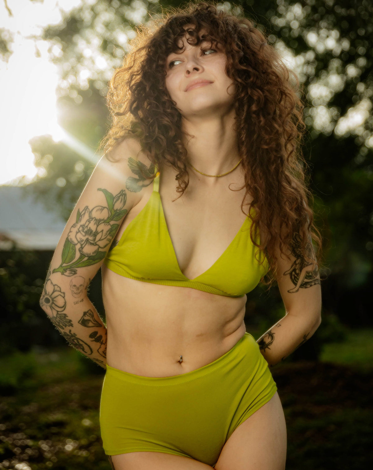 Triangle Bralette - Lime