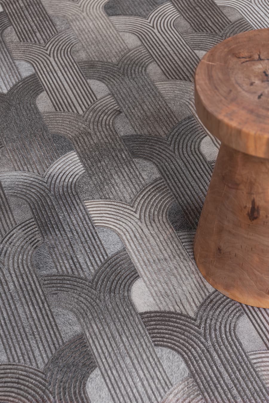 Loop Lasered – Custom Cowhide Rug