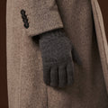 Luciano (grey) - Handmade Italian knitted wool gloves with luxurious cashmere lining 6