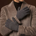 Luciano (grey) - Handmade Italian knitted wool gloves with luxurious cashmere lining 8
