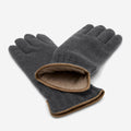 Luciano (grey) - Handmade Italian knitted wool gloves with luxurious cashmere lining 3