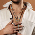 Sublime Tranquility 4 Symbol Tiger's Eye Turquoise Necklace 4