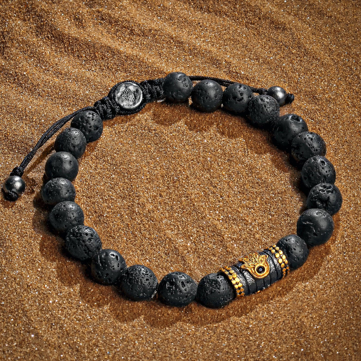 Fierce Protector Lava Stone Bracelet