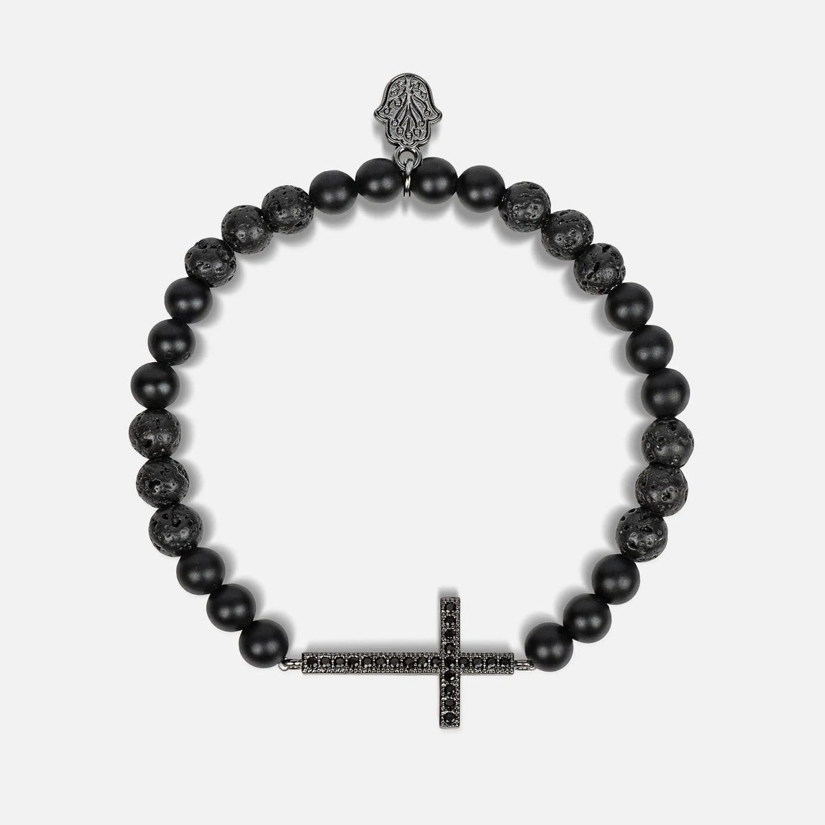 Rooted Faith Lava Cross Bracelet