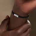 Positive Vibrations Malachite Karma Circle Men’s Black String Bracelet 7
