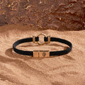 Zen Living Karma Circle Men’s Black String Bracelet 7