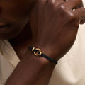 Zen Living Karma Circle Men’s Black String Bracelet 2