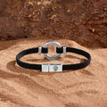Positive Vibrations Malachite Karma Circle Men’s Black String Bracelet 8