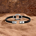 Positive Vibrations Malachite Karma Circle Men’s Black String Bracelet 6