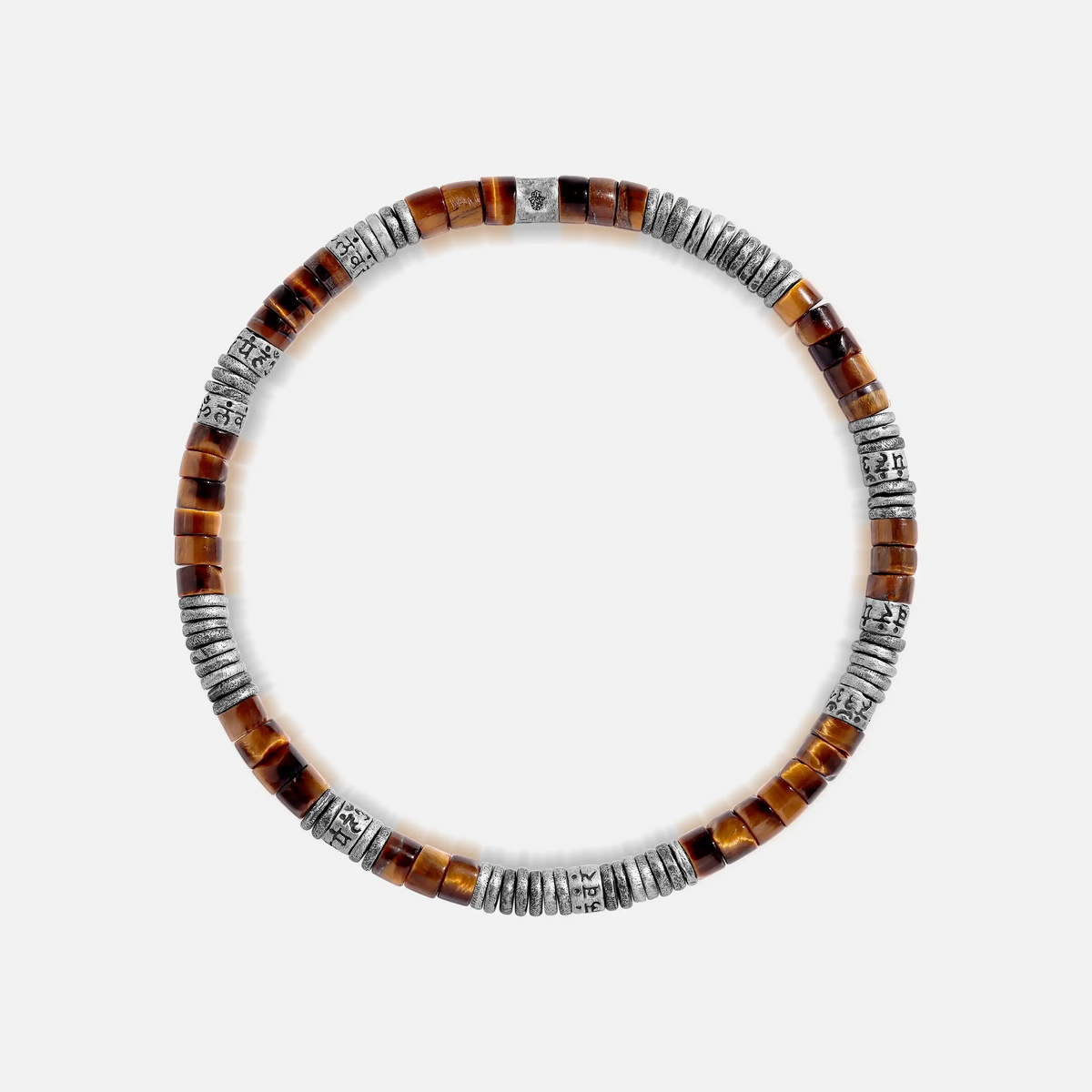 Spiritual Victory Tiger's Eye Heishi Mantra Bracelet
