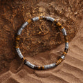 Spiritual Victory - Tiger's Eye Heishi Mantra Bracelet 1