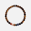 Serene Fearlessness Tiger's Eye Matte Jasper Chakra Bracelet 1